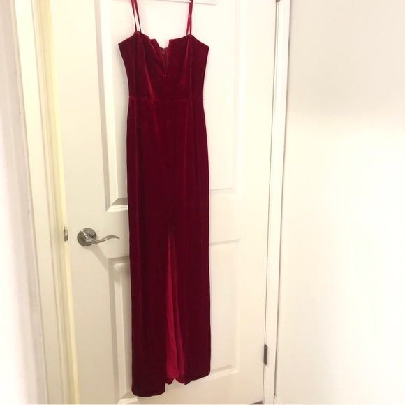 BCBG Maxazria Strapless Velvet Gown - Picture 2 of 7